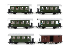 Laden Sie das Bild in den Galerie-Viewer, Liliput H0e Schmalspur Steyrtalbahn 5 Personen- und 1 Güterwagen 734 OVP
