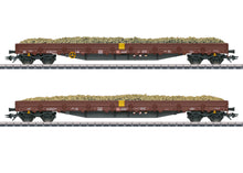 Laden Sie das Bild in den Galerie-Viewer, Märklin H0 Güterwagen Set Niederbordwagen DB AG Eurotrain 2 tlg. 47159 neu OVP
