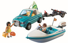 Laden Sie das Bild in den Galerie-Viewer, PLAYMOBIL® Summer Fun Surfer- Pickup mit Speedboat 71589
