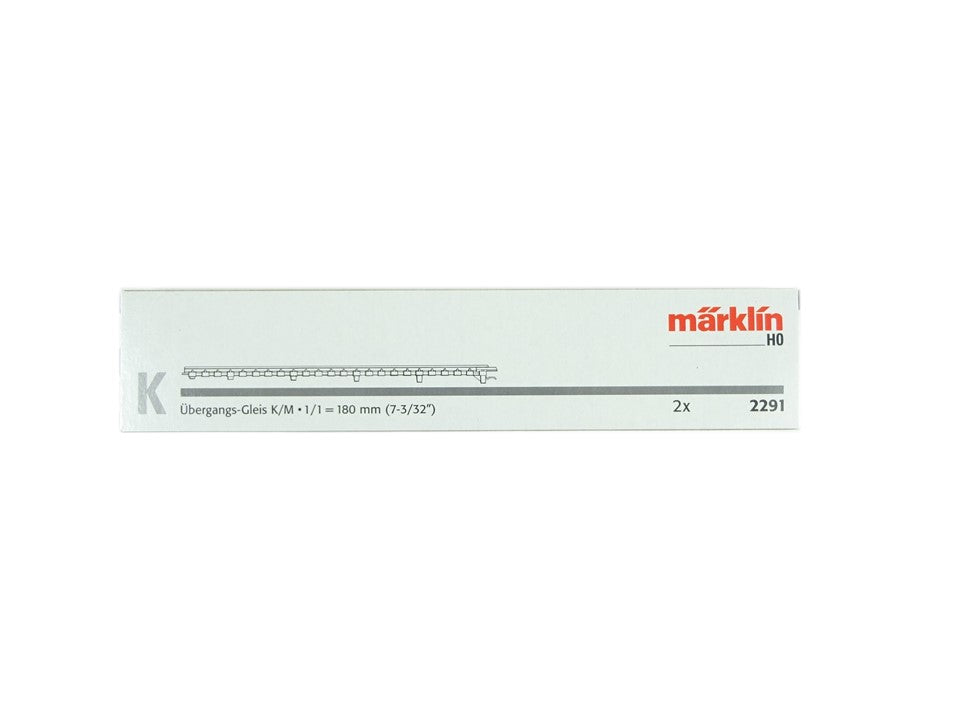 K Gleis Übergang zu M Gleis, 2 x Märklin H0 2291 neu OVP