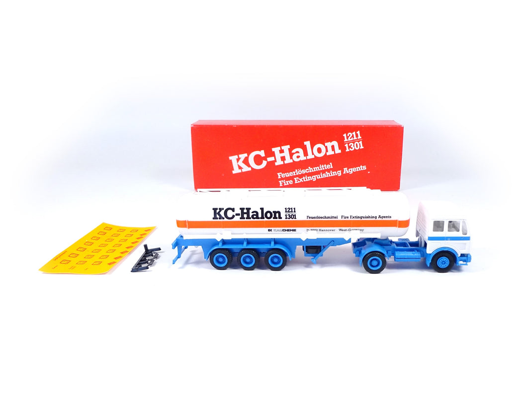 Herpa H0 Mercedes Benz Tanksattelzug KC-Halon Feuerlöschmittel OVP
