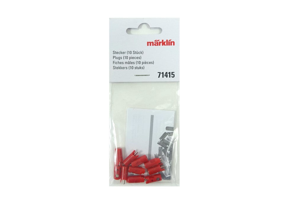 Modellbahn Stecker rot 10 Sück, Märklin 71415, neu, OVP