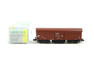 Minitrix N Gleis Modellbahn Schienenreinigungswagen DB 15500 neu OVP