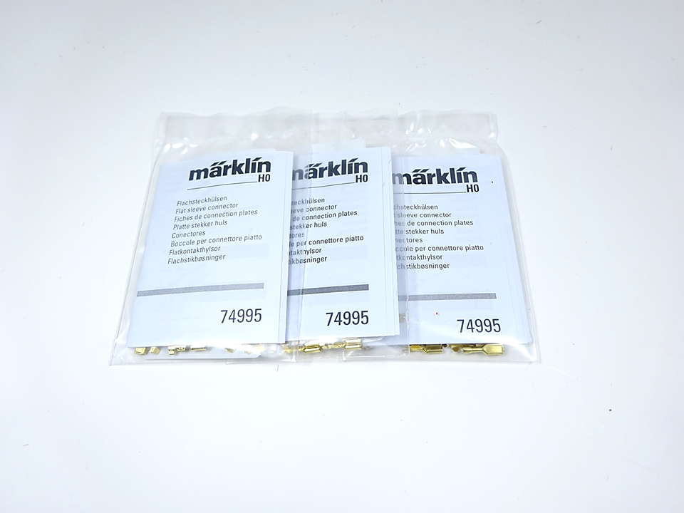 Ersatzteil C-Gleis Flachsteckhülsen 60 Stück, 3 x Märklin H0 74995 neu, OVP