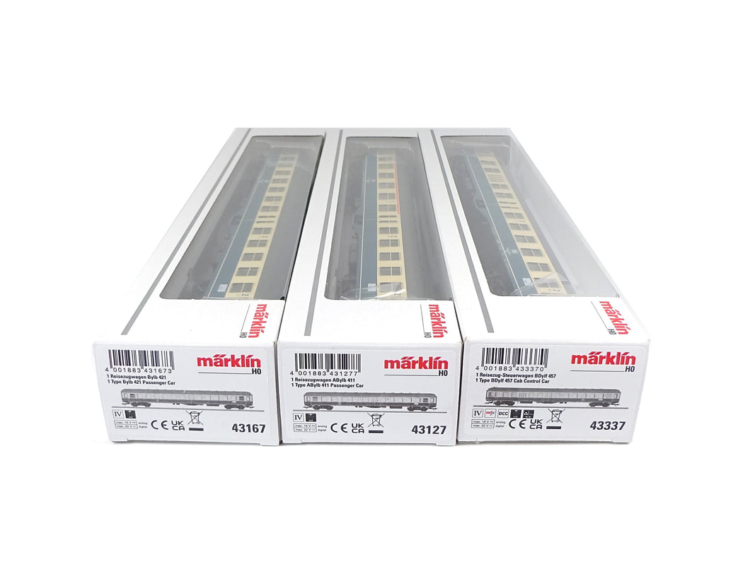 Märklin H0 Personenwagen Set beleuchtet mfx 43127 43167 43337 neu, OVP