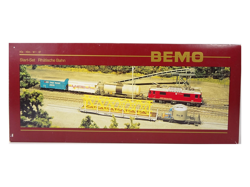 Bemo H0m Startset RhB Güterzug mit E-Lok Ge 4/4 II 