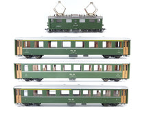 Laden Sie das Bild in den Galerie-Viewer, Bemo H0m DC Schnellzug der RhB mit E-Lok Ge 4/4 Albula 7015 100 OVP - Bastler
