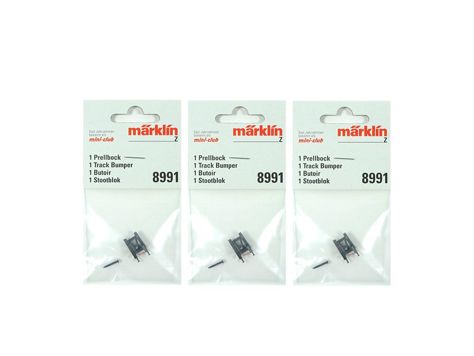 Gleis Prellbock, Set 3 x Märklin Z 8991 neu, OVP