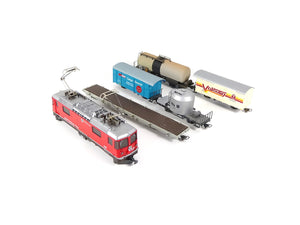 Bemo H0m Startset RhB Güterzug mit E-Lok Ge 4/4 II "Felsberg" 7258 100 OVP -  Bastler