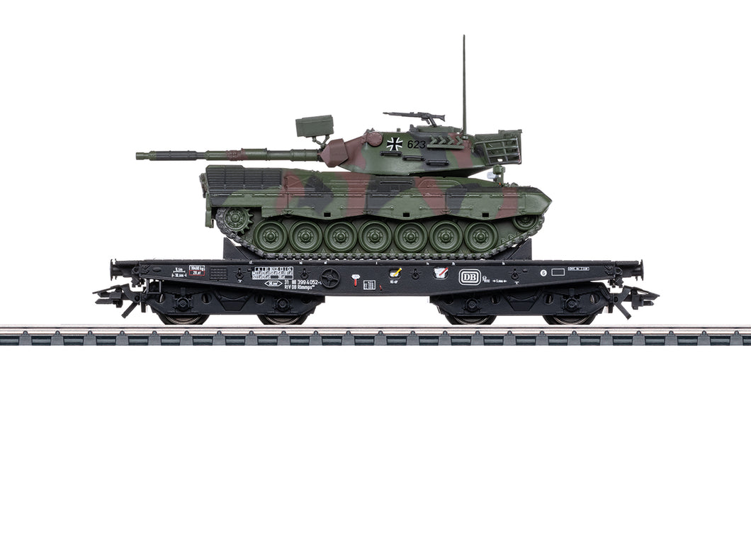 Märklin H0 Schwerlast-Flachwagen Rlmmps Leo 1A1 48879 neu OVP