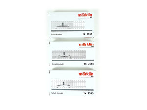 Modellbahn Gleis Reed Kontakt Schaltkontakt, 3 x Märklin H0 7555 neu, OVP
