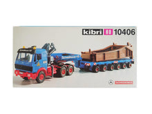 Laden Sie das Bild in den Galerie-Viewer, Kibri H0 MB SK NG Scheuerle Plattform-Tieflader Schmidbauer Kran 10406 OVP
