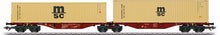 Laden Sie das Bild in den Galerie-Viewer, Märklin H0 Doppel-Containertragwagen Sggrss 80 Touax B 47816 neu OVP
