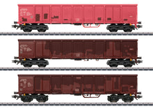 Laden Sie das Bild in den Galerie-Viewer, Märklin H0 Hochbordwagen-Set Bauart Eanos-x 056 bzw. Eanos-x 052 DB AG 47188 neu OVP
