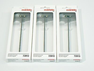 Märklin H0 Beleuchtung Set Bahnbetriebswerk Leuchte doppelt LED 3 x 72813 neu