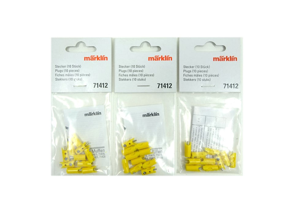 Modellbahn Stecker Set 30 Stück gelb, Märklin 71412 neu, OVP