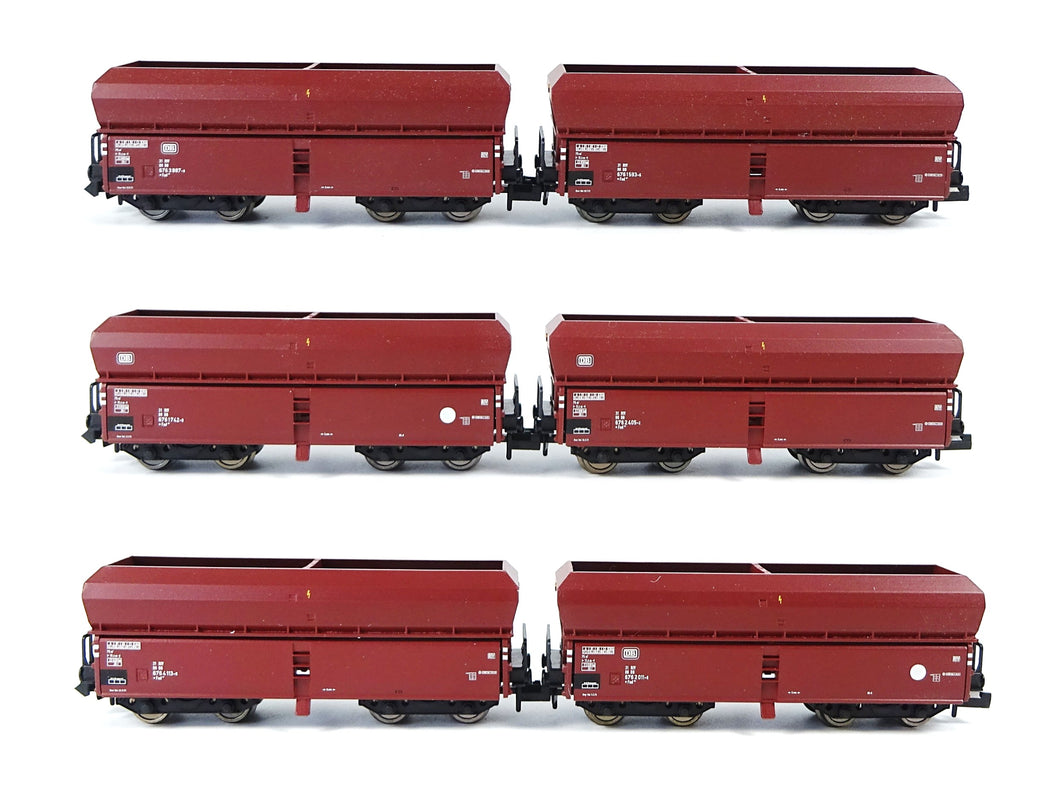 Fleischmann N Güterwagen Selbstentladewagen Set DB 6 Stück aus 931898 neu