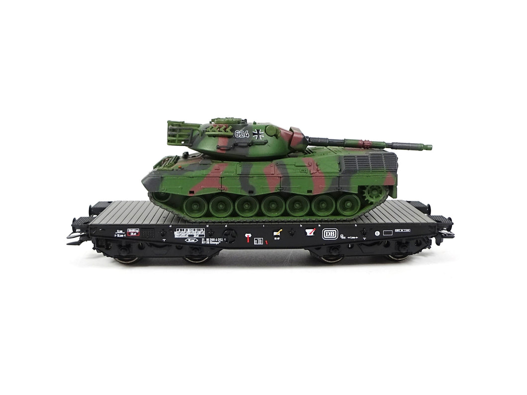 Märklin H0 Schwerlast-Flachwagen Rlmmps Leo 1A1 48877 neu OVP