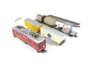 Bemo H0m Startset RhB Güterzug mit E-Lok Ge 4/4 II "Felsberg" 7258 100 OVP - ohne Gleise Bastler