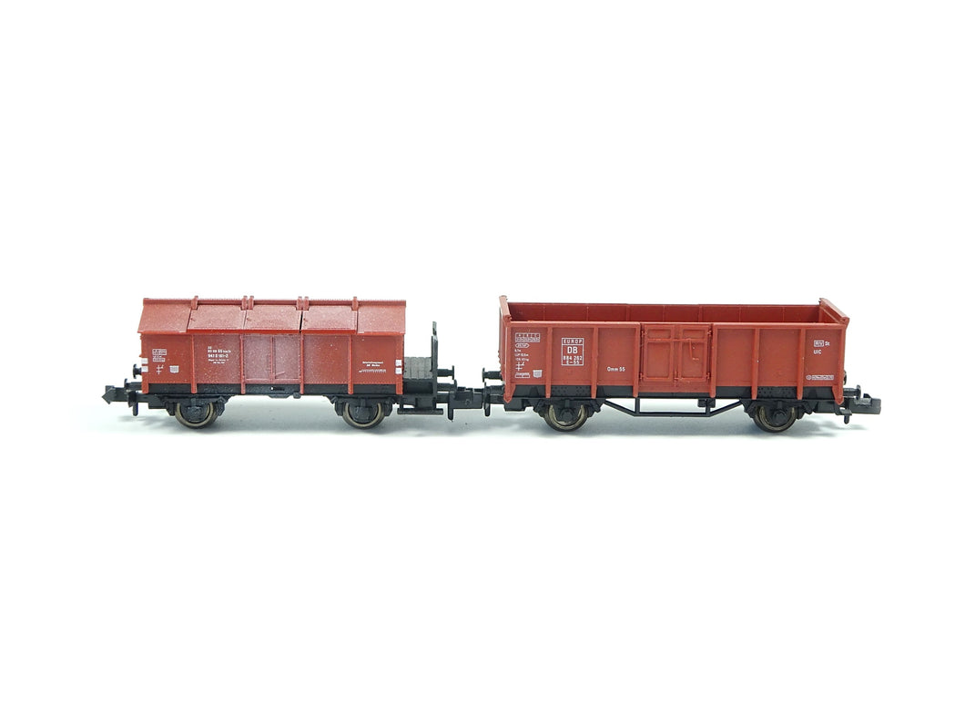 Fleischmann N Hochbordwagen und Klappdeckelwagen DB 8205 8210 OVP