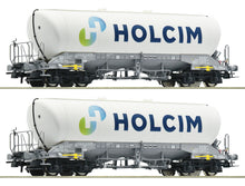 Laden Sie das Bild in den Galerie-Viewer, Roco H0 Güterwagen Silowagen 2-tlg. Set Holcim, 6600051 neu OVP
