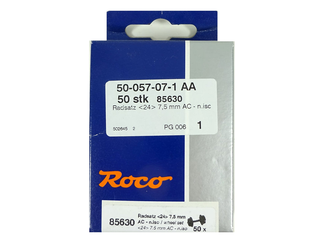 Roco H0 Ersatzteil Wechselstrom Radsatz 7,5 mm (24 mm), 50 Stück 40184 85630 neu OVP