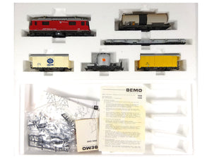 Bemo H0m Startset RhB Güterzug mit E-Lok Ge 4/4 II "Felsberg" 7258 100 OVP - ohne Gleise Bastler