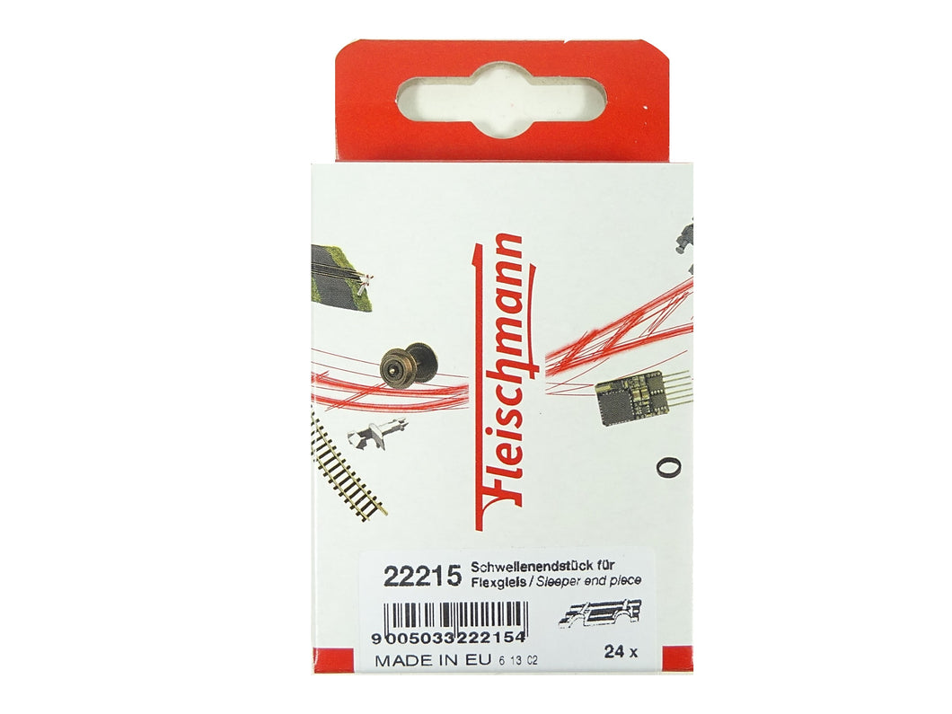 Flexgleis Gleise Schwellenendstück, 24 Stück, Fleischmann N 22215 neu, OVP