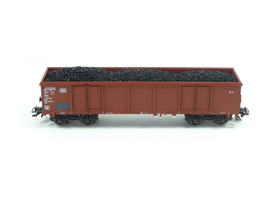 Güterwagen Eaos Hochbordwagen m Ladegut Kohle DB, Märklin H0 46908 neu