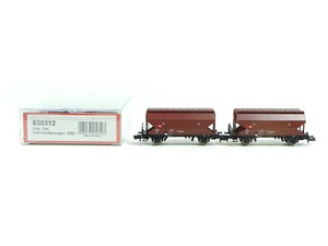 Güterwagen 2-tlg. Set: Getreidesilowagen SBB, Fleischmann N 830312 neu OVP