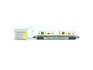 Minitrix N 15488-01, Güterwagen Containertragwagen MC Donald, SBB, neu, OVP