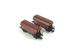 Güterwagen 2-tlg. Set: Getreidesilowagen SBB, Fleischmann N 830312 neu OVP