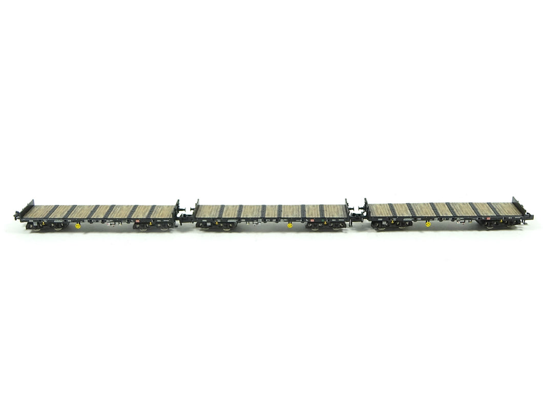 Güterwagen Set Flachwagen DB AG 3 tlg., Fleischmann N 826710 neu OVP