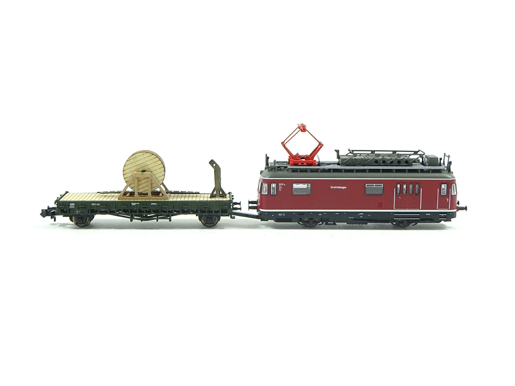 Turmtriebwagen mit Fahrleitungsbauwagen DB mfx DCC Sound, Minitrix N 16992 neu OVP