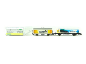 Güterwagen-Set Kühlwagen (Bierwagen) Krombacher, Minitrix N 91024 OVP
