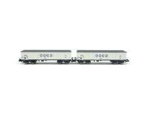 Fleischmann N 841014, 2-tlg. Set: Offene Güterwagen, Ecco Rail, neu, OVP