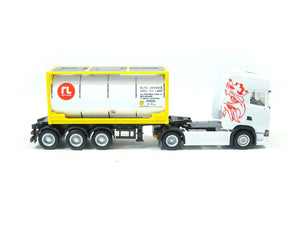 LKW Scania 20ft. Tankcontainer-Sattelzug Raffles Lease Herpa 944168 H0