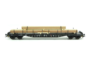 Rungenwagen-Set mit Holzbeladung MHI, Märklin H0 47153 neu OVP
