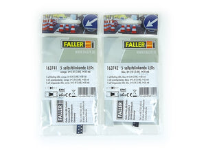 Ersatzteil selbstblinkende LEDs blau+orange, 2 x 5 Faller 163741/163742 neu OVP