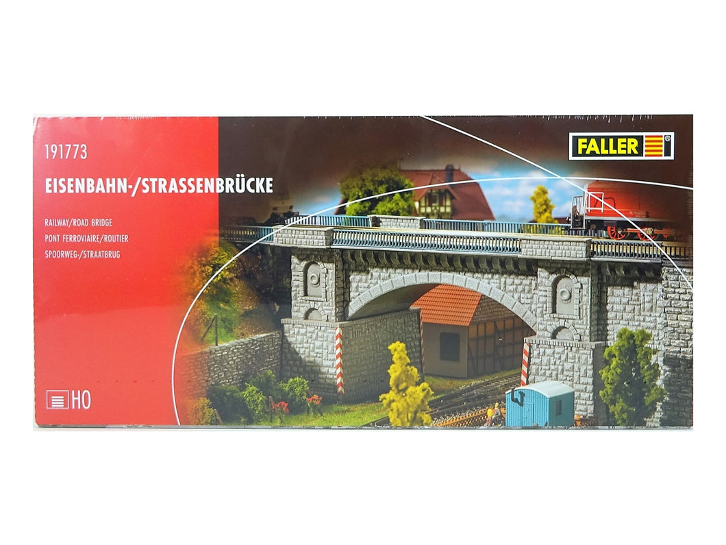 Modellbau Bausatz Eisenbahn-/Straßenbrücke, Faller H0 191773 neu