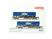 Laden Sie das Bild in den Galerie-Viewer, Taschenwagen Set DSV, AAE Cargo, Märklin H0 47111 neu, OVP
