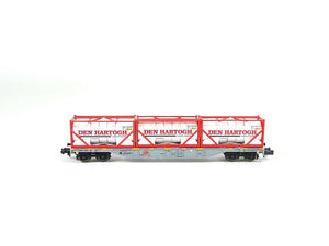 Minitrix 15537, Containertragwagen Bauart Sgns, AAE, neu, OVP