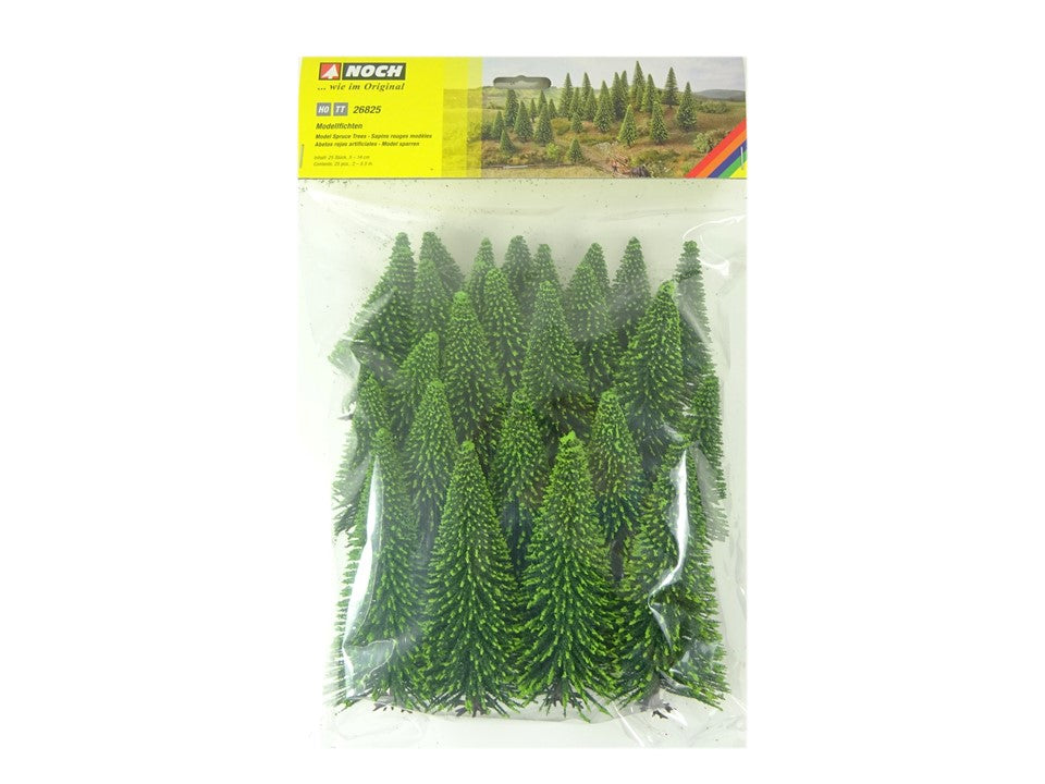 Modellbahn Bäume Modellfichten 25 Stück, 5 - 14 cm hoch, Noch H0 26825 neu OVP