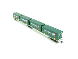 Container-Doppeltragwagen Duvenbeck DB AG, Roco H0 76635 neu OVP