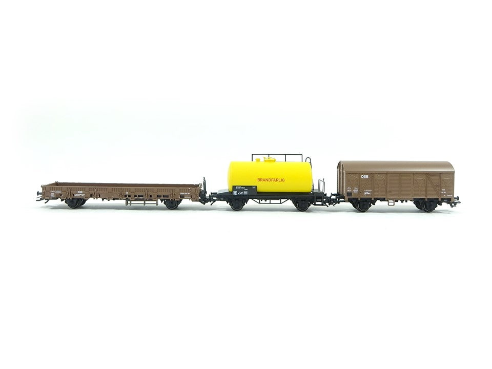 Märklin H0 aus 29467, 3 dänische Güterwagen aus Startpackung, neu