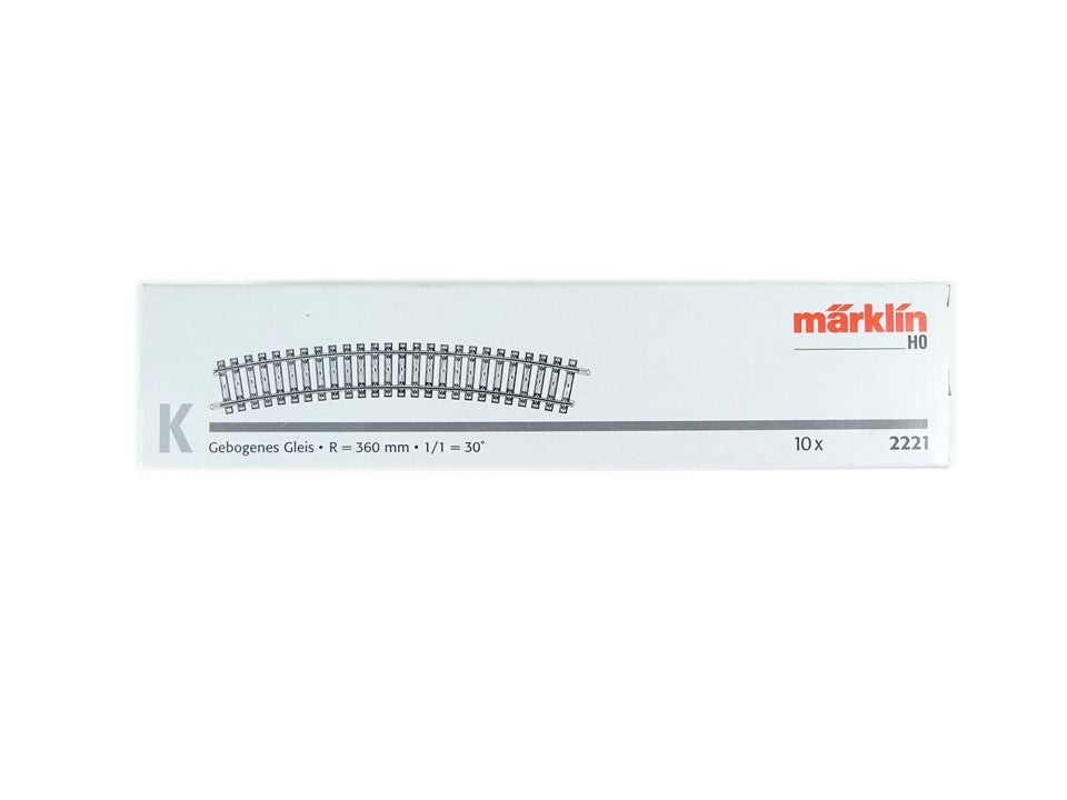 K Gleis Gleise gebogen, 10 x Märklin H0 2221, neu
