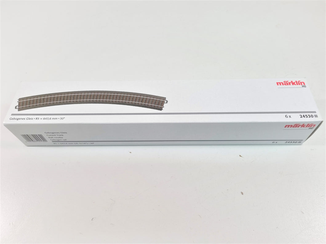 C Gleis Gleise gebogen R 5, 6 x Märklin H0 24530 neu, OVP