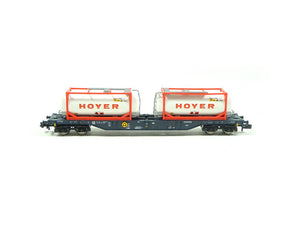 Fleischmann N 825216, Containertragwagen mit 2 Tankcontainern, CEMAT, neu, OVP