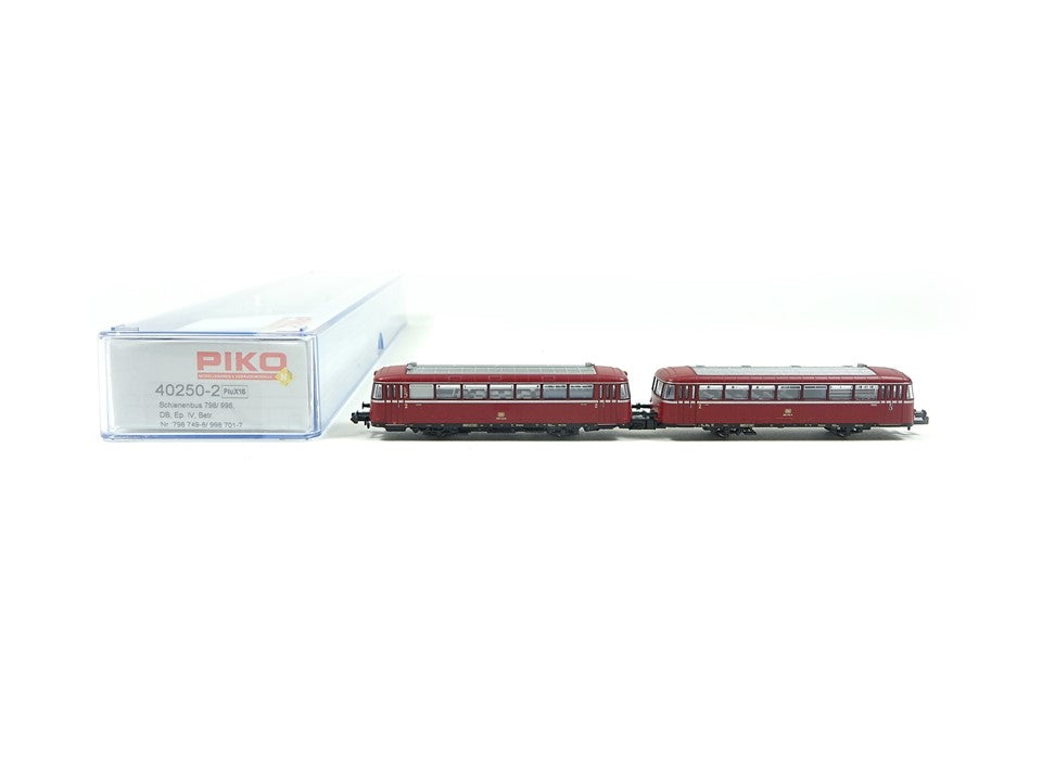 Schienenbus BR 798 mit Steuerwagen 998.6 DB, Piko N 40250 -2 neu, OVP
