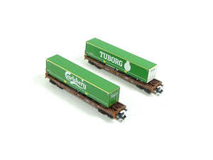 Güterwagen Taschenwagen Set Biertransport, Minitrix N 18718 neu OVP